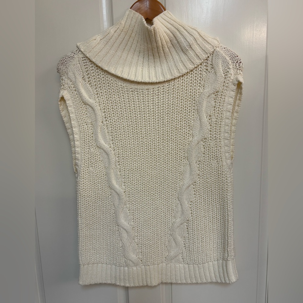 Talbots Convertible Cowl Neck Cable Top size S
